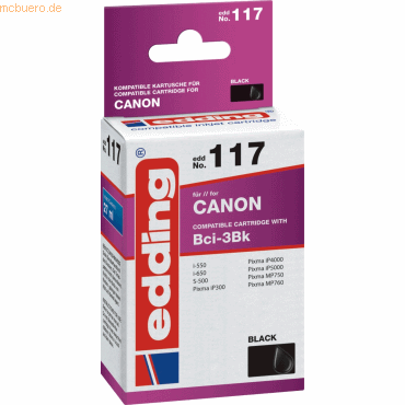 Edding Tintenpatrone kompatibel mit Canon BCI-3e black