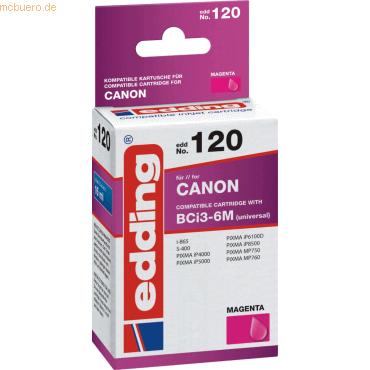 Edding Tintenpatrone kompatibel mit Canon BCI-6 magenta