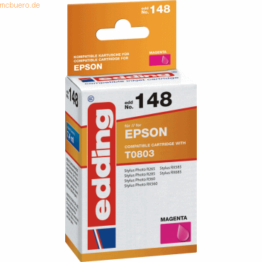 Edding Tintenpatrone kompatibel mit Epson T0803 magenta