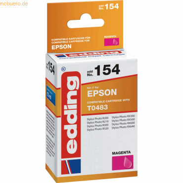 Edding Tintenpatrone kompatibel mit Epson T0483 magenta