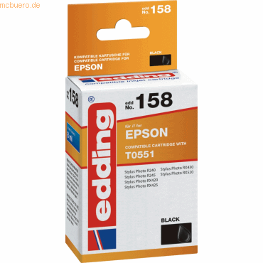 Edding Tintenpatrone kompatibel mit Epson T0551 black