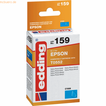 Edding Tintenpatrone kompatibel mit Epson T0552 cyan