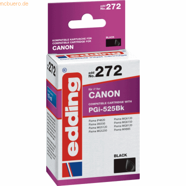 Edding Tintenpatrone kompatibel mit Canon PGI-525 black (Text)