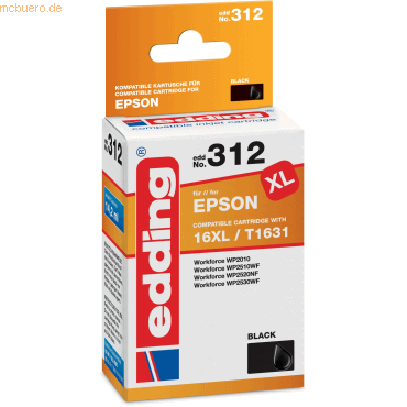 Edding Tintenpatrone kompatibel mit Epson T1631 schwarz