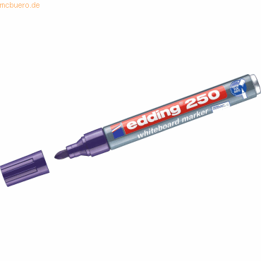 10 x Edding Whiteboardmarker edding 250 nachfüllbar 1,5-3mm violett