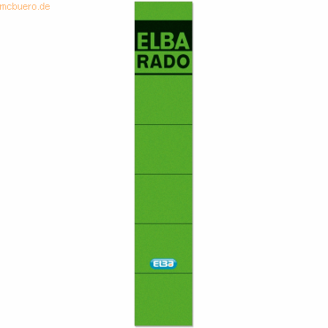 Elba Ordnerrckenschild kurz/schmal grn 10 Stck