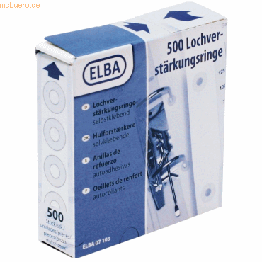 10 x Elba Lochverstrkungsring 15mm Durchmesser farblos VE=500 Stck