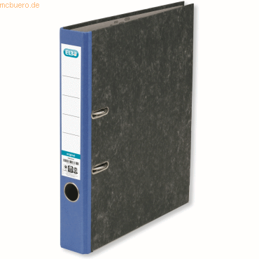 10 x Elba Ordner smart Wolkenmarmor A4 50mm blau