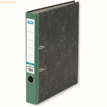 10 x Elba Ordner smart Wolkenmarmor A4 50mm grn
