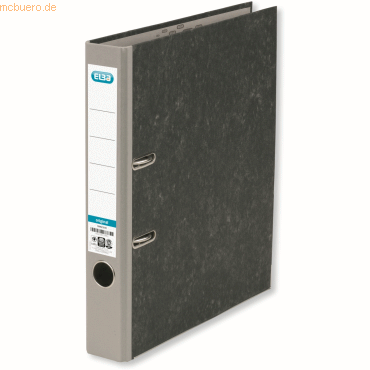 10 x Elba Ordner smart Wolkenmarmor A4 50mm grau