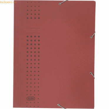 20 x Elba Eckspannermappe chic A4 3 Klappen Karton bordeaux