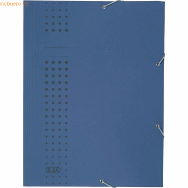 20 x Elba Eckspannermappe chic A4 3 Klappen Karton dunkelblau
