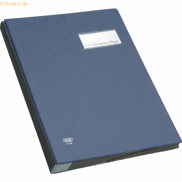 Elba Unterschriftenmappe Folieneinband PVC 20 Fcher blau