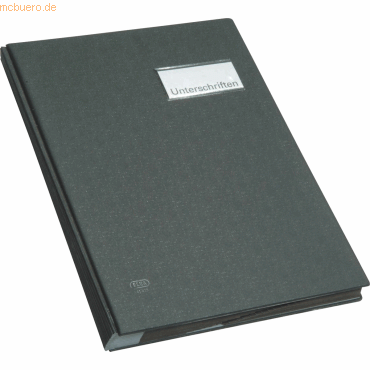 Elba Unterschriftenmappe Folieneinband PVC 20 Fcher schwarz