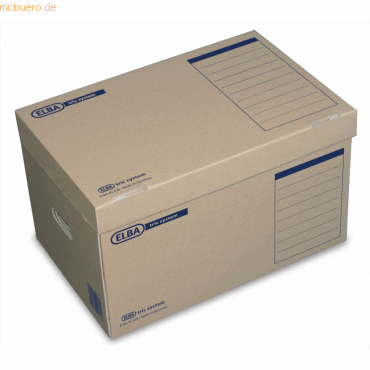 10 x Elba Archiv-Box -Schachtel tric system 520x317x350mm Wellpappe na