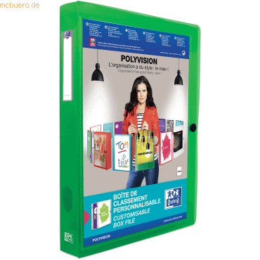 8 x Elba Dokumentenbox polyvision A4 PP 40mm limone