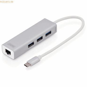 ASSMANN DIGITUS USB Typ C 3.0 Hub mit Gigabit Ethernet
