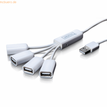 ASSMANN DIGITUS Slim Spider USB-Hub 4-Port USB 2.0