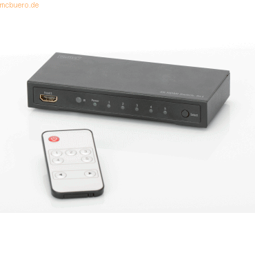 ASSMANN DIGITUS 4K HDMI Switch, 5x1 inkl. Fernbedienung, schwarz