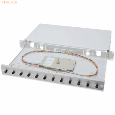 ASSMANN Spleibox, 1U, Equipped 6x SC duplex,M25 Schraube,OM3, Adapter