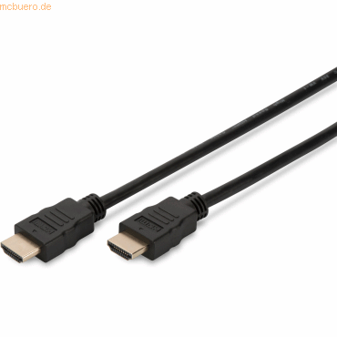 ASSMANN DIGITUS HDMI Kabel Typ A 1.0m m/EthernetUltraHD 60pgold sw.