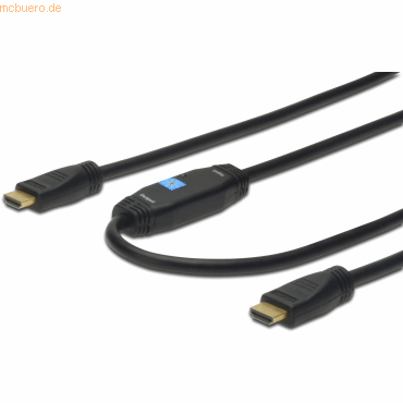ASSMANN DIGITUS HDMI Kabel Typ A 10.0m m/Ethernet UltraHD gold sw.