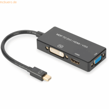 ASSMANN DIGITUS DisplayPort Konverterkabel mDP02m3 in 1 gold