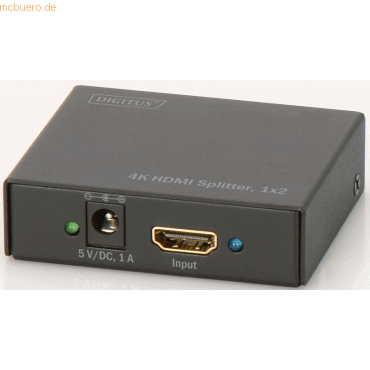 ASSMANN DIGITUS 4K HDMI Splitter 1x2, untersttzt 4K2K,3D Video Format