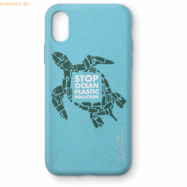 Fashiontekk AB Wilma Eco-case Schildkroete fr iPhone X/XS, blau/grn