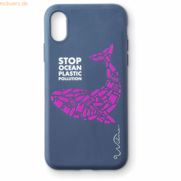 Fashiontekk AB Wilma Eco-case Wal fr iPhone XR, blau/rosa