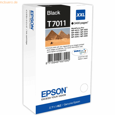 Epson Tintenpatrone Epson T70114010 schwarz