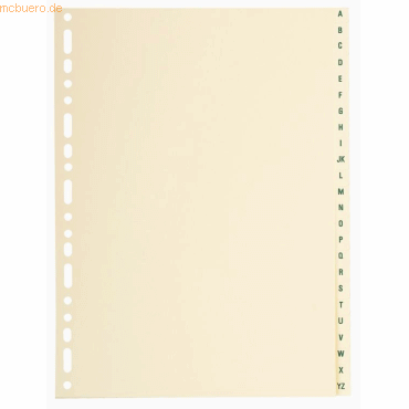 10 x Exacompta Register A4+ Karton 155g 24-teilig A-Z chamois