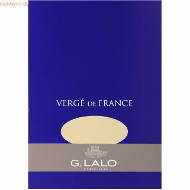 5 x Lalo Schreibblock Verge de France A5 50 Blatt champagner