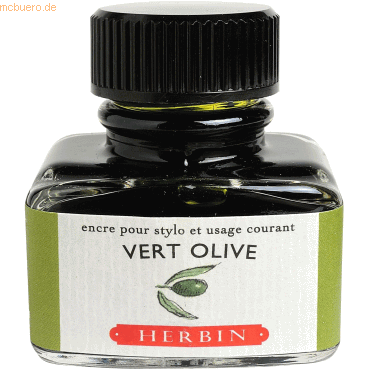 4 x Herbin Füllertinte 30ml Olivgrün