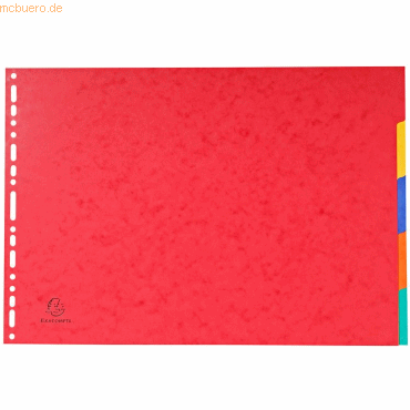 Exacompta Register A3 Manila-Karton 400g 5-teilig blanko farbig