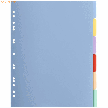 Exacompta Register A4 Maxi PP blanco 6-teilig