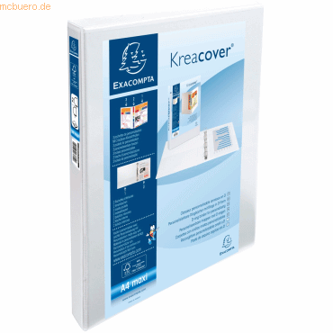 Exacompta Prsentationsringbuch Kreacover A4 20mm 2 Ringe wei