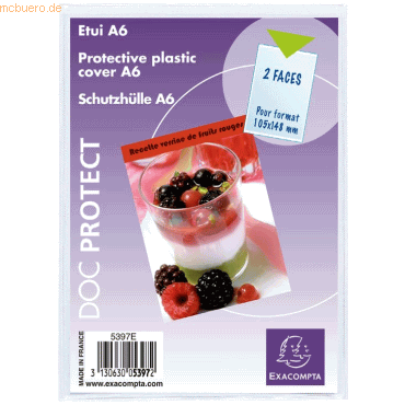Exacompta Ausweishllen A6 einfach 150my VE=10 Stck
