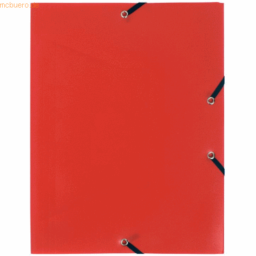 30 x Exacompta Eckspannmappe A4 PP 400my rot