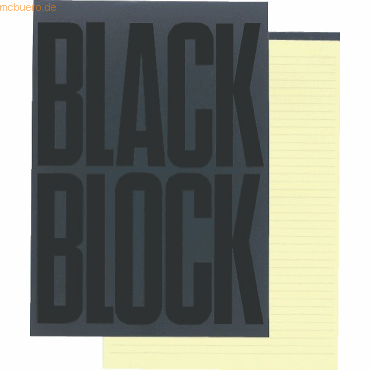 5 x Exacompta Briefblock A4 70 Blatt liniert 80g/qm gelb