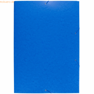 10 x Exacompta Eckspannmappe A2 Manila-Karton 600g blau
