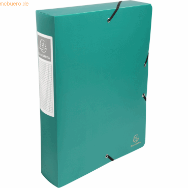 8 x Exacompta Sammelbox Uni A4 60mm PP grn
