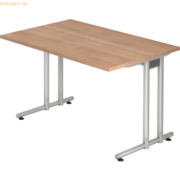 mcbuero.de Schreibtisch 1200x800mm Nussbaum