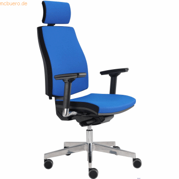 mcbuero.de Brodrehstuhl Premium 1 blau
