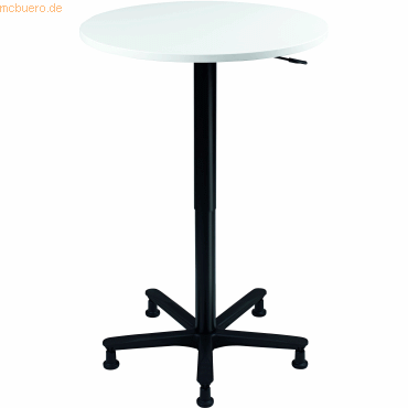 mcbuero.de Sulentisch 80x80cm wei/schwarz