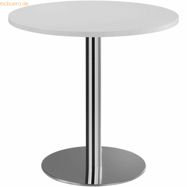 mcbuero.de Besprechungstisch 80cm wei/chrom