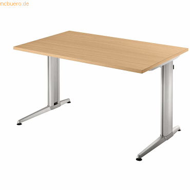 mcbuero.de Schreibtisch 1200x800mm Buche