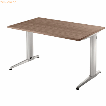 mcbuero.de Schreibtisch 1200x800mm Nussbaum