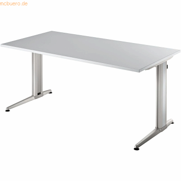 mcbuero.de Schreibtisch 1600x800mm Grau