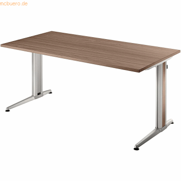 mcbuero.de Schreibtisch 1600x800mm Nussbaum